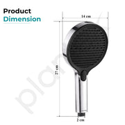Plantex ABS Hand Shower for Bathroom/3 Mode Multifunctional Shower/Rectangle Hand Shower Without Hose Pipe for Home/Hotel - (Chrome, H-XM95)