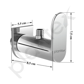 Plantex Pure Brass Angle Valve for Bathroom/Angle Cocke with Wall Flange and Teflon Tape -7 Year Warranty by Plantex -(ORN-205-Chrome)
