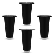 Plantex Heavy Duty Stainless Steel 4 inch Sofa Leg/Bed Furniture Leg Pair for Home Furnitures/Furniture Sofa Legs for Table/Sofa Support Legs/Sofa Furniture Leg (DTS-53, Black) Ã¢â‚¬â€œ 4 Pcs
