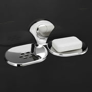 Plantex Dual Soap Holder for Bathroom/Stainless Steel Double Soap Dish/Soap Stand/Soap Case/Bathroom Accessories - Pack of 1 (Royal - Chrome, APS-580)