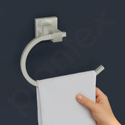 Plantex Stainless Steel Towel Ring for Washbasin/Napkin Hanger for Bathroom/Brushed Steel Finish/Napkin Holder/Bathroom Accessories - (Aqua)