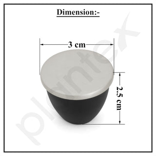 Plantex Knobs for Drawer/Drawer Knobs/Knobs for Cabinets/Pull-Push Knobs for Kitchen/Bedroom Drawer - Pack of 6 (Satin Black)