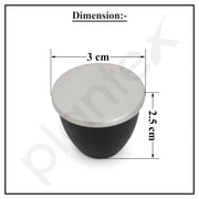 Plantex Knobs for Drawer/Drawer Knobs/Knobs for Cabinets/Pull-Push Knobs for Kitchen/Bedroom Drawer - Pack of 4 (Satin Black)