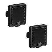 Plantex Knobs for Drawers/Drawer Knobs/Square Knob for Cabinets/Pull-Push Knob for Kitchen/Bedroom/Drawer - Pack of 2 (DC-Black & Z-Black)