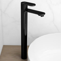 Plantex Pure Brass Pillar Tap for Wash Basin with Water Saving Aerator/High Neck Pillar Cocke for Basin/Sink Tap for Wash Basin with Teflon Tape -7 Year Warranty by Plantex-(ORN-204-PVD Black)