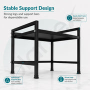 Plantex Oven Stand for Kitchen/Microwave/Oven Stand/Multiple use/Kitchen Storage Rack - Tiered Storage Shelf, Premium - (Black) Metal