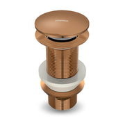 Plantex Waste Coupling for Wash Basin/3 inch Solid Brass Coupling/Full Thread Waste Coupling (PVD Rose Gold -Pack of 1)