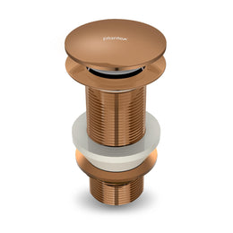 Plantex Waste Coupling for Wash Basin/3 inch Solid Brass Coupling/Full Thread Waste Coupling (PVD Rose Gold -Pack of 1)