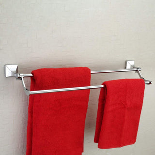 Plantex Stainless Steel Folding Towel Rod/Folding Towel Hanger for Bathroom/Towel Stand/Towel Bar/Bathroom Accessories(24 Inch-Chrome/Silver)