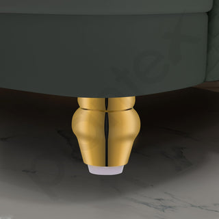 Plantex 3 Inch Sofa Legs for Bed Furniture/Sofa Legs for Table/Sofa Support Legs with Rubber Grip (Gold Finish, 8 Pcs)