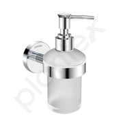 Plantex Smero Pure Brass Made Hand Wash Holder for Wash Basin/Liquid Soap Dispenser/Shampoo Dispenser - Circle (Chrome)