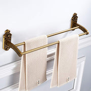 Plantex Antique Dual Towel Rod For Bathroom/Towel Holder/Hanger/Bar/Bathroom Accessories (24 Inch,Brass-Antique Finish)