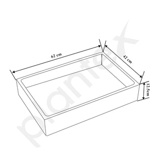 Plantex Platinum Ceramic WashBasin/Tabletop Wash Basin/Basin for Bathroom/Bathroom Wash Basin with 10 Years Glaze Warranty by Plantex/ (White, Rectangle, 24.5 x 16.5 x 5 Inch)