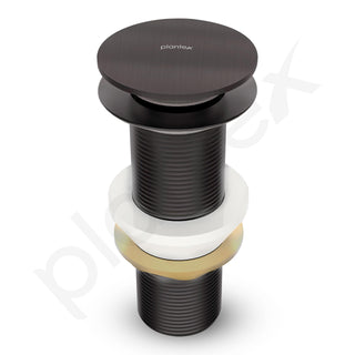 Plantex Pure Brass Pop Up Coupling 5 Inch/Waste Coupling for Wash Basin/Coupling for Drain Out let System Full Thread - Pack of 1 (PVD Grey)