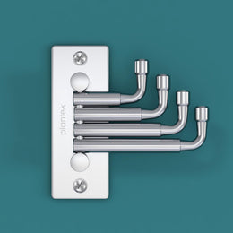 Plantex Flexible 4 Pin Stainless Steel Wall Hooks/Bathroom Cloth Hanger/Robe Hooks for Bathroom/Door Hangers - Matt