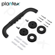 Plantex 304 Stainless Steel Grab Bar for Toilet with Grip/13 inch Anti-Slip Handle for Bathroom Support - Pack of 2 (Black)