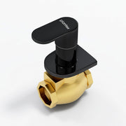 Plantex Pure Brass 25 mm Urinal Flush Valve with Teflon Tape & Wall Flange -7 Year Warranty (ORN-220-PVD Black)