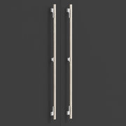 Plantex Aluminium Cabinet Handle/900mm Wardrobe Handle for Home/Cupboard Door Pull-Push Handles for Office - Pack of 2 (DTC-5580, Satin White & Chrome)
