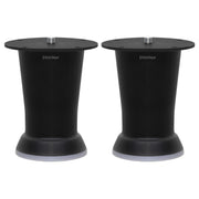 plantex Heavy Duty Round 4 inch Spare Sofa Legs for Bed Furniture/Sofa Legs for Furniture Fitting/Table Legs/Sofa Leg Set of 2 pcs (Black)