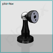 Plantex Stainless Steel 360 Degree 4 inch Door Magnet Stopper for Home/Office/Hotel Wall and Floor Mounted Soft-Catcher to Hold Wooden/Glass/PVC Door (Black Finish)