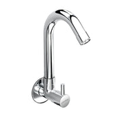 Plantex Sink Tap for Kitchen Basin/Wall Mount Kitchen Sink Tap with Wall Flange and Water Saving -(MKS-1277-Chrome)