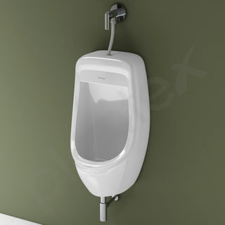 Plantex Premium Wall Mount Large Urinal Pot for Men/Male/Boy/Gents Toilet for Bathroom/Commode for Toilet- (White, Loki)