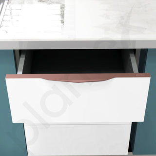 Plantex Profile Handle for Kitchen Cabinet/26 Inch Alluminium Drawer Profile Handle/Wardrobe Pull Handle for Home/Office/Hotel - Pack of 2 (Rose Gold)