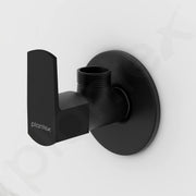 Plantex Angle Cock for Bathroom with Brass Spindle/Angle Valve for Bathroom/Bathroom Accessories Pack of 1 (Saga-Black)