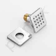 Plantex Brass Body Jet Shower for Bathroom/Wall Mounted Square Rain Shower Body Jet/High Pressure Massage Spray Jet - Pack of 4 (Chrome, BSH-022)