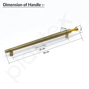 Plantex Main Door Handle/Stainless Steel & Aluminium Door Handle/450mm Pull-Push Handle for Home/Office/Hotel - Pack of 1 (DTMD-413, Brass Antique & Gold)