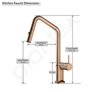 Plantex Kitchen Mixer Tap Hot and Cold/Kitchen Sink Faucet/360Ãƒâ€šÃ‚Â° Swivel Spout Sink Tap with Water Saving Aerator - (8991, Rose Gold)