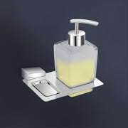 Plantex Smero Pure Brass Made Hand Wash Holder for Wash Basin/Liquid Soap Dispenser/Shampoo Dispenser - Arrete (Chrome)