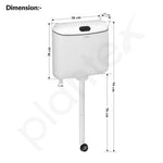Plantex Single Flushing Cistern for Bathroom/Flush Tank for Toilet with 8 Ltr Water Capacity/Polypropylene Toilet Flush Tank - Pack of 1 (White)
