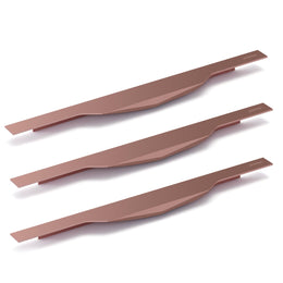 Plantex Profile Handle for Kitchen Cabinet/12 Inch Aluminium Drawer Profile Handle/Wardrobe Pull Handle for Home/Office/Hotel - Pack of 3 (Rose Gold)