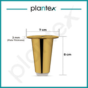 Plantex 3 Inch Sofa Legs for Bed Furniture/Sofa Legs for Table/Sofa Support Legs with Rubber Grip (Gold, 8 Pcs)