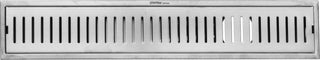 Plantex 304 Grade Stainless Steel Long Shower Drain/Floor Drain/Drainage Cover/Floor Drain Cover with Removable Grate (10 x 60 cm - Matt) (Capsule)