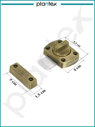 Plantex Bathroom Door Latch/Baby Latch for Bathroom/Latch Lock for Main Door/Door Stopper/Latch for Door Chitkani-Pack of 1 (Brass Antique)