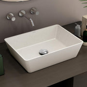 Plantex Counter Top WashBasin for Bathroom/Granite Quartz Rectangle Tabletop Wash Basin/Vessel Sink Wash Basin Over Counter for Home/Restaurant (Grey Stone - 18 x 13 x 5 Inch)
