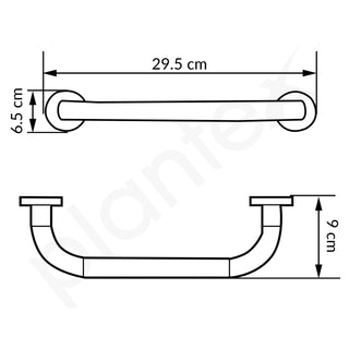 Plantex 11 Inch Toilet Support for Elderly People/Wall-Mounted Safety Handle - Stainless Steel (Chrome)