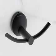 Plantex 304 Grade Stainless Steel Robe Hook for Hanging Clothes/Towel Hanger/Hooks for Bathroom/Living Room/Bathroom Accessories - Oreva (Black)
