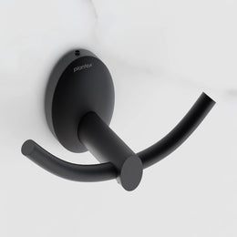 Plantex 304 Grade Stainless Steel Robe Hook for Hanging Clothes/Towel Hanger/Hooks for Bathroom/Living Room/Bathroom Accessories - Oreva (Black)
