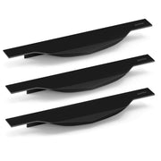 Plantex Profile Handle for Kitchen Cabinet/8 Inch Aluminium Drawer Profile Handle/Wardrobe Pull Handle for Home/Office/Hotel - Pack of 3 (Black)