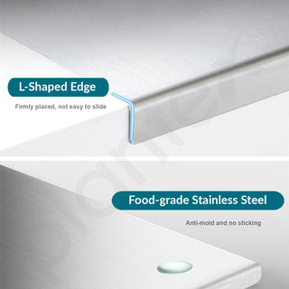 Plantex Large Chopping Board Stainless Steel/Scratch-Resistant Chopper Board/Non-Slip, Odour-Proof & Bacteria-Resistant Cutting Pad for Kitchen