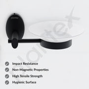 Plantex 304 Grade Stainless Steel Soap Holder for Bathroom/Wall Mounted Soap Holder/Bathroom Accessories - Oreva (Black)