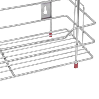 Plantex Heavy Duty Stainless Steel 3-Tier Kitchen Rack for Kitchen|Multipurpose Storage Stand|Spice rack for Kitchen|Storage Shelf (Chrome)