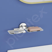 Plantex Smero Pure Brass Dual Soap Holder for Bathroom and Kitchen/Soap Stand/Soap Case/Soap Dish/Bathroom Accessories - Circle(Chorme)