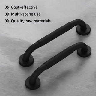 Plantex 304 Stainless Steel Grab Bar for Toilet with Grip/13 inch Anti-Slip Handle for Bathroom Support - Pack of 1 (Black)