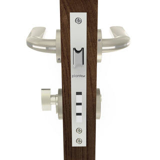 Plantex Triple Security Door Lock for Home/Main Door Lock Set with 3 Years of Warranty/Mortise Lock for Door with Brass Lock Body & Cylinder(7077 - Satin White & Chrome Finish)
