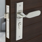 Plantex Heavy-Duty Door Lock Set - Main Door Lock Handle Set/ 6-Lever Lock Mechanism with 3 Years of Warranty/Mortise Lock with 3 Keys, Brass Lock Body & Cylinder (8106 - Matt)