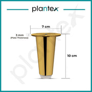 Plantex Heavy Duty Round 4 inch Spare Sofa Legs for Bed Furniture/Sofa Legs for Furniture Fitting/Table Legs/Sofa Leg Set of 2 pcs (Gold)